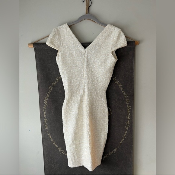 Cream and White Sequined Zoe Dress - Picture 4 of 15